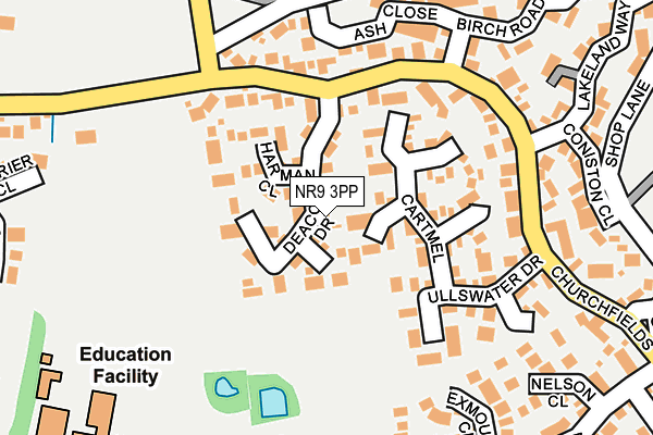 NR9 3PP map - OS OpenMap – Local (Ordnance Survey)