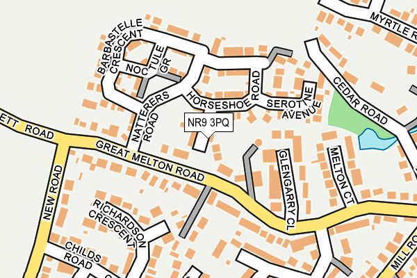 NR9 3PQ map - OS OpenMap – Local (Ordnance Survey)