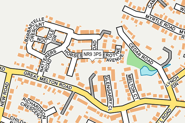 NR9 3PS map - OS OpenMap – Local (Ordnance Survey)