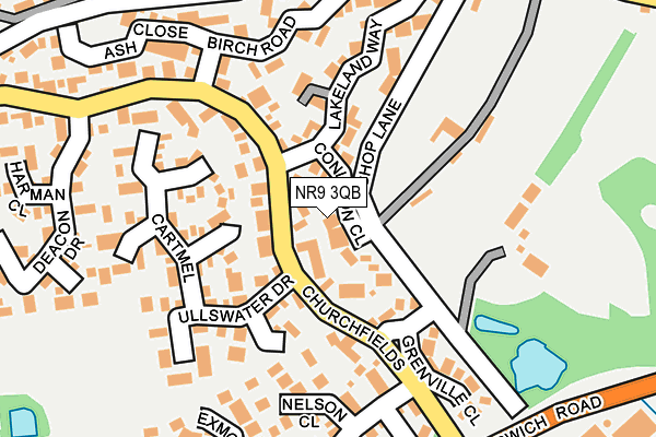 NR9 3QB map - OS OpenMap – Local (Ordnance Survey)
