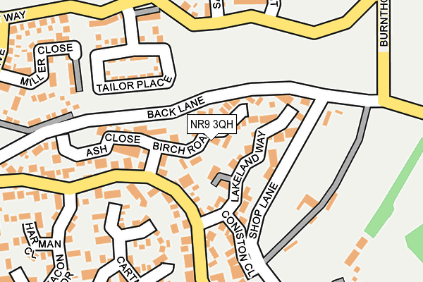 NR9 3QH map - OS OpenMap – Local (Ordnance Survey)