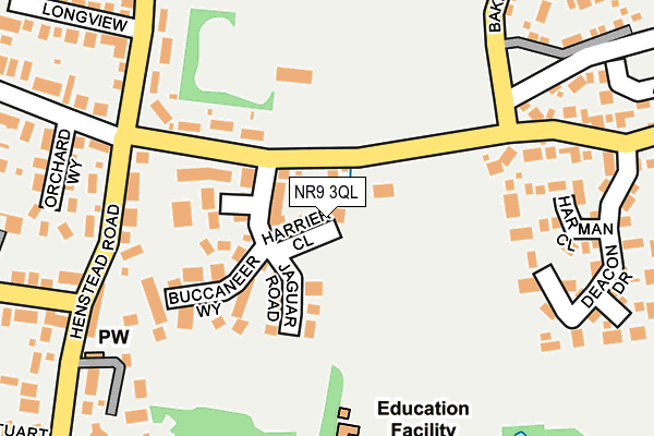 NR9 3QL map - OS OpenMap – Local (Ordnance Survey)