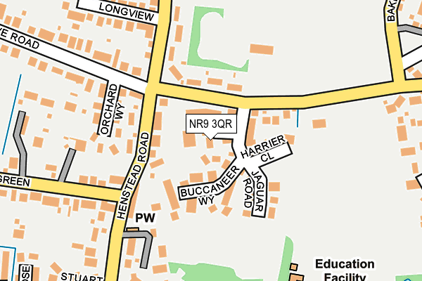 NR9 3QR map - OS OpenMap – Local (Ordnance Survey)