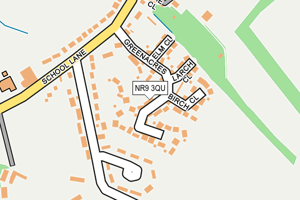 NR9 3QU map - OS OpenMap – Local (Ordnance Survey)