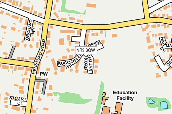 NR9 3QW map - OS OpenMap – Local (Ordnance Survey)