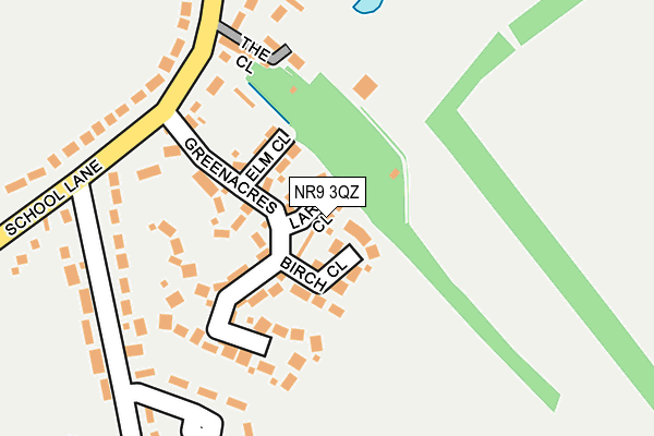 NR9 3QZ map - OS OpenMap – Local (Ordnance Survey)