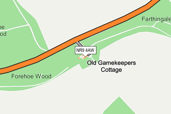 NR9 4AW map - OS OpenMap – Local (Ordnance Survey)