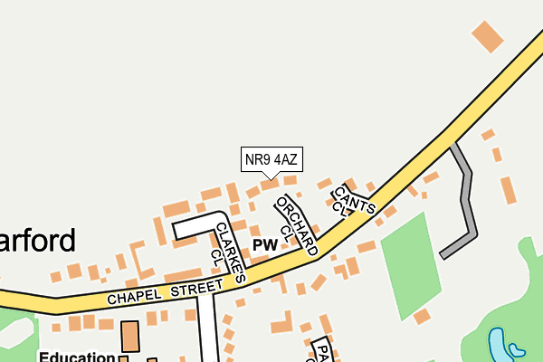 NR9 4AZ map - OS OpenMap – Local (Ordnance Survey)