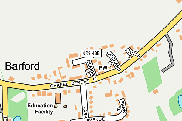 NR9 4BB map - OS OpenMap – Local (Ordnance Survey)