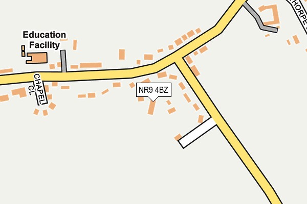 NR9 4BZ map - OS OpenMap – Local (Ordnance Survey)