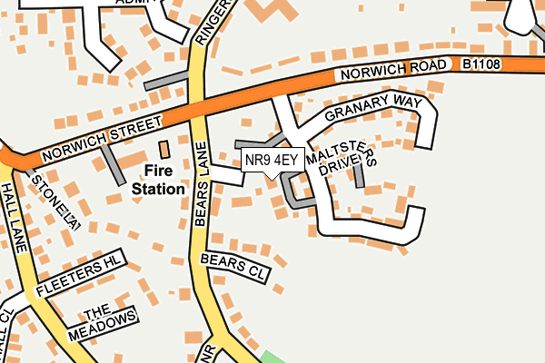 NR9 4EY map - OS OpenMap – Local (Ordnance Survey)