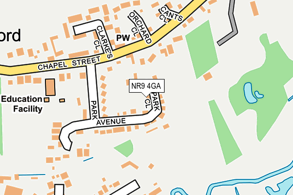 NR9 4GA map - OS OpenMap – Local (Ordnance Survey)