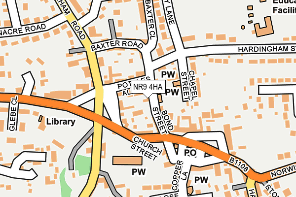 NR9 4HA map - OS OpenMap – Local (Ordnance Survey)