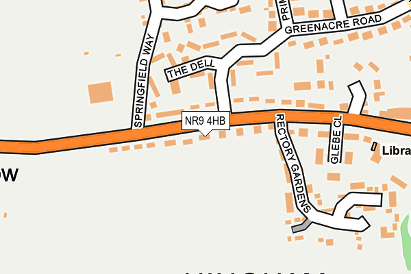 NR9 4HB map - OS OpenMap – Local (Ordnance Survey)