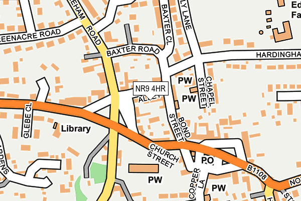 NR9 4HR map - OS OpenMap – Local (Ordnance Survey)