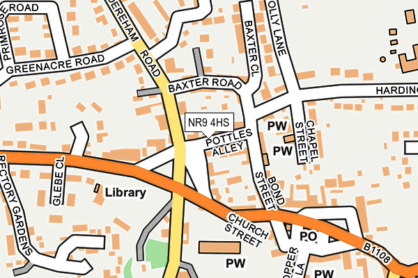 NR9 4HS map - OS OpenMap – Local (Ordnance Survey)