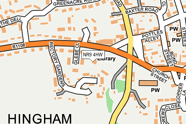 NR9 4HW map - OS OpenMap – Local (Ordnance Survey)