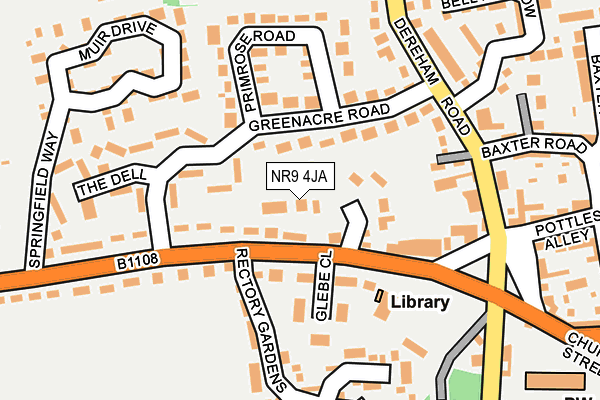 NR9 4JA map - OS OpenMap – Local (Ordnance Survey)