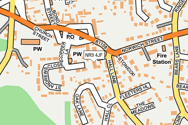 NR9 4JF map - OS OpenMap – Local (Ordnance Survey)
