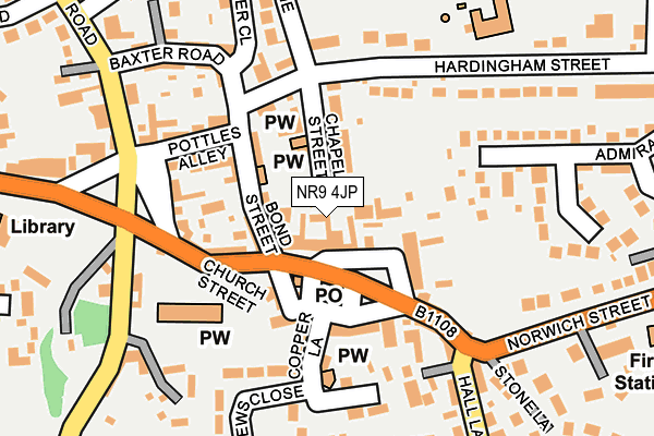 NR9 4JP map - OS OpenMap – Local (Ordnance Survey)
