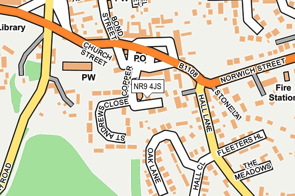 NR9 4JS map - OS OpenMap – Local (Ordnance Survey)