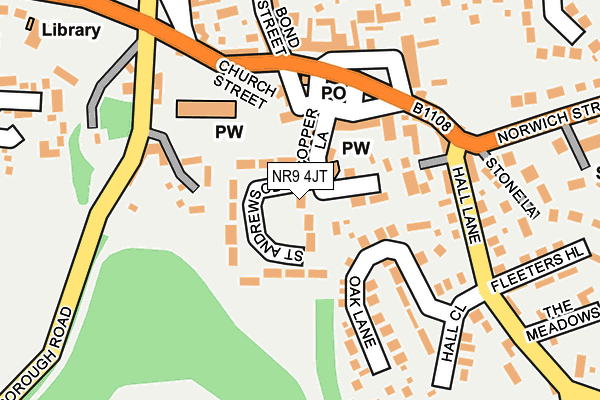 NR9 4JT map - OS OpenMap – Local (Ordnance Survey)