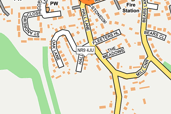 NR9 4JU map - OS OpenMap – Local (Ordnance Survey)