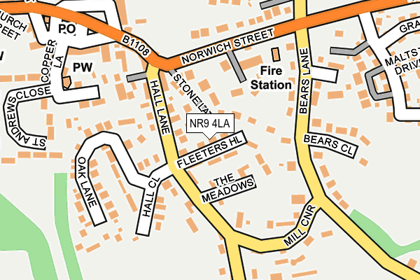 NR9 4LA map - OS OpenMap – Local (Ordnance Survey)