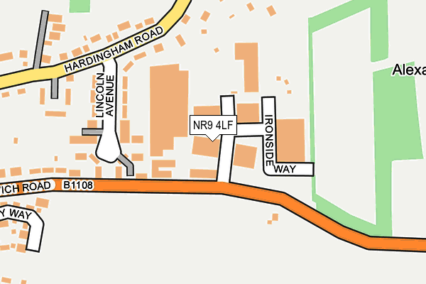 NR9 4LF map - OS OpenMap – Local (Ordnance Survey)