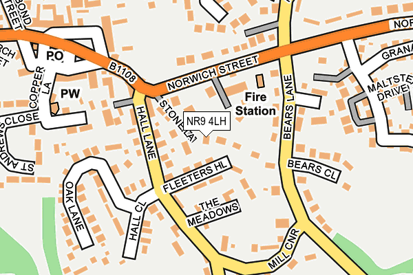 NR9 4LH map - OS OpenMap – Local (Ordnance Survey)