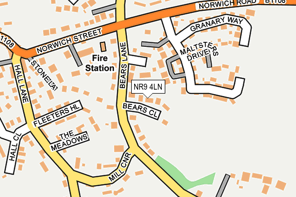 NR9 4LN map - OS OpenMap – Local (Ordnance Survey)