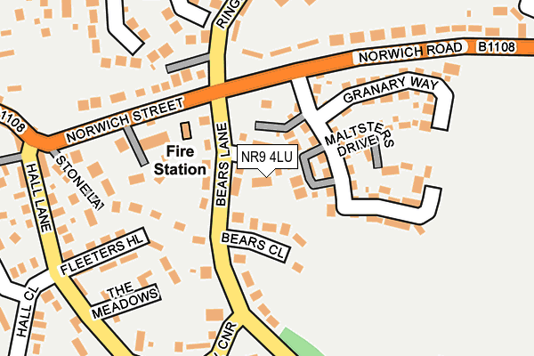 NR9 4LU map - OS OpenMap – Local (Ordnance Survey)