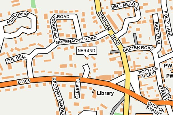 NR9 4ND map - OS OpenMap – Local (Ordnance Survey)