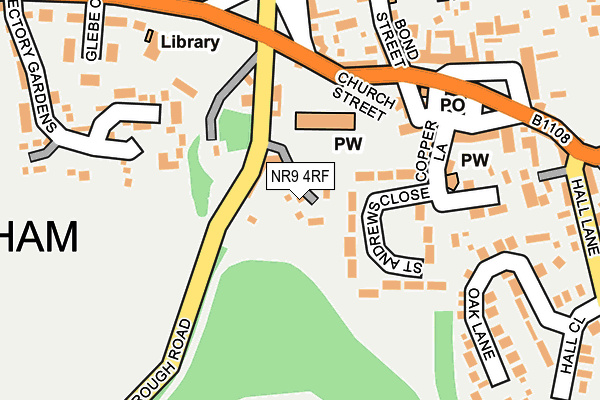 NR9 4RF map - OS OpenMap – Local (Ordnance Survey)