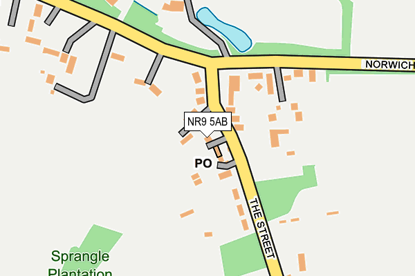 NR9 5AB map - OS OpenMap – Local (Ordnance Survey)