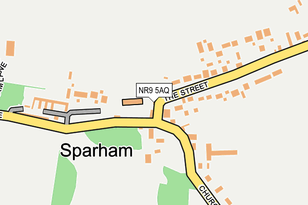 NR9 5AQ map - OS OpenMap – Local (Ordnance Survey)