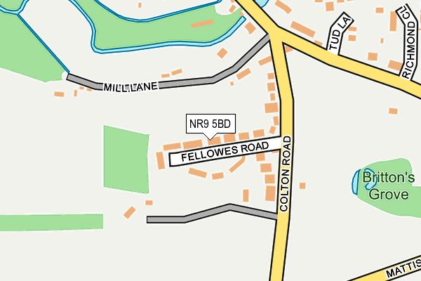 NR9 5BD map - OS OpenMap – Local (Ordnance Survey)