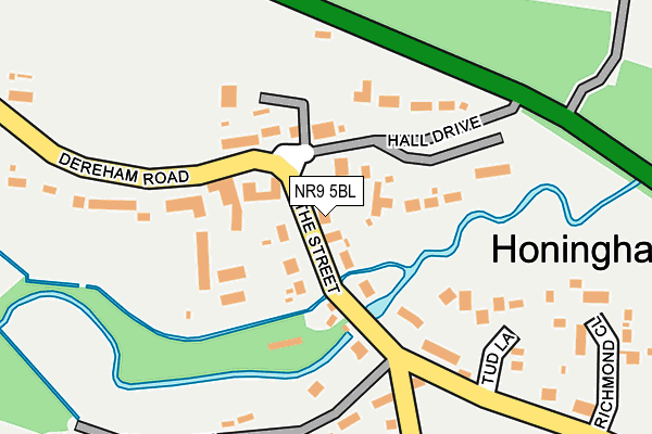 Map of THE HONINGHAM BUCK LIMITED at local scale