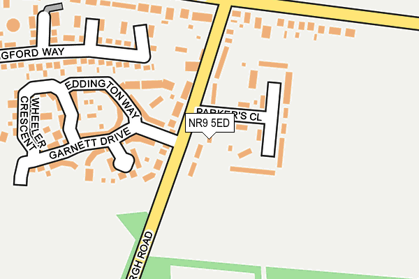 NR9 5ED map - OS OpenMap – Local (Ordnance Survey)