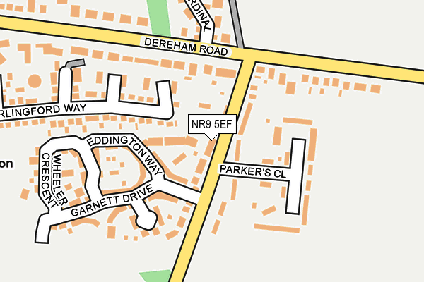 NR9 5EF map - OS OpenMap – Local (Ordnance Survey)
