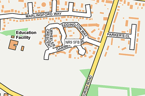 NR9 5FB map - OS OpenMap – Local (Ordnance Survey)