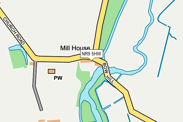 NR9 5HW map - OS OpenMap – Local (Ordnance Survey)