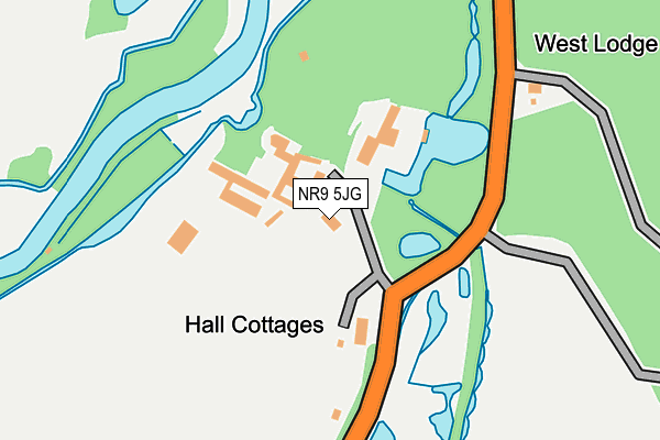 NR9 5JG map - OS OpenMap – Local (Ordnance Survey)