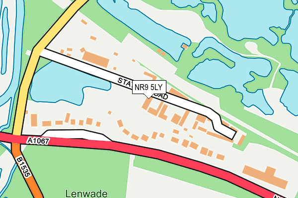 NR9 5LY map - OS OpenMap – Local (Ordnance Survey)