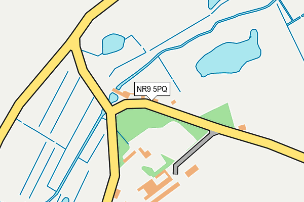 NR9 5PQ map - OS OpenMap – Local (Ordnance Survey)