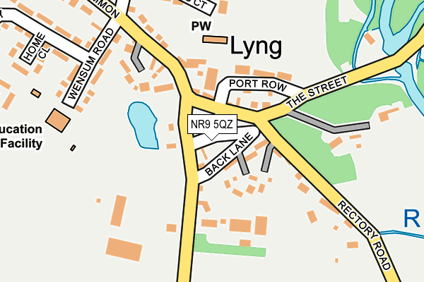 NR9 5QZ map - OS OpenMap – Local (Ordnance Survey)