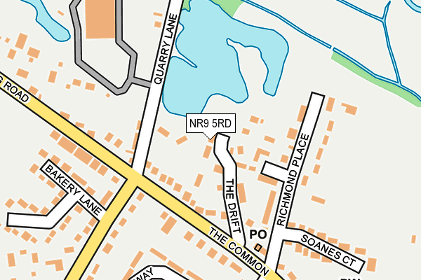 NR9 5RD map - OS OpenMap – Local (Ordnance Survey)
