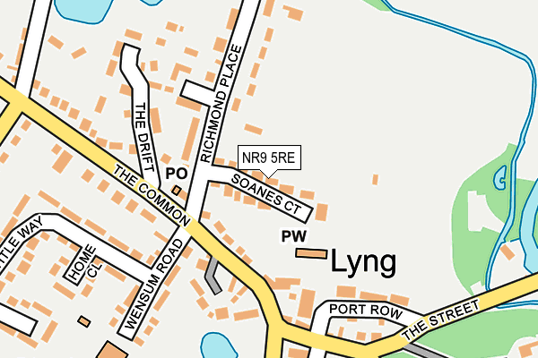 NR9 5RE map - OS OpenMap – Local (Ordnance Survey)