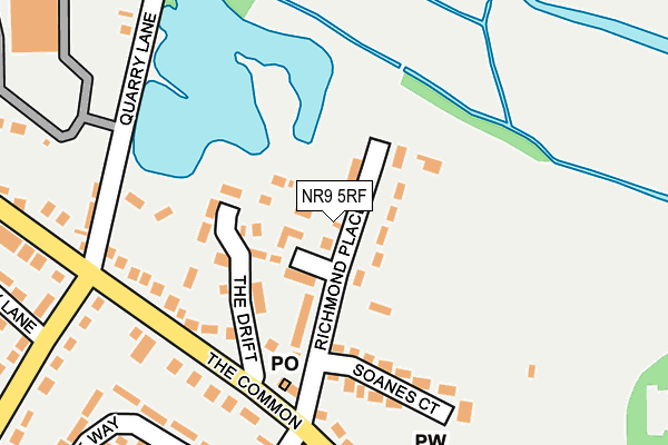 NR9 5RF map - OS OpenMap – Local (Ordnance Survey)