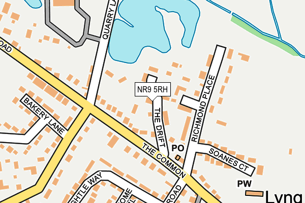 NR9 5RH map - OS OpenMap – Local (Ordnance Survey)